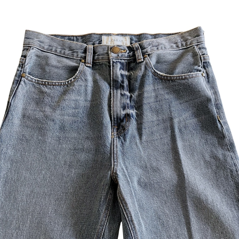 The GREAT. Faded Blue The Kick Bell Jeans Flare Denim Jeans (28x28) - Picture 5 of 15